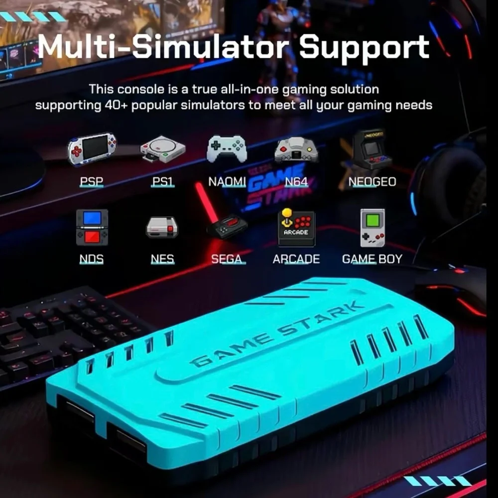 4K Ultra HD Console with Blue Controllers
